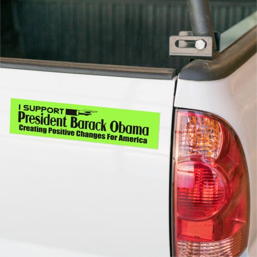 Ik steun Obama Bumpersticker (Op Truck)