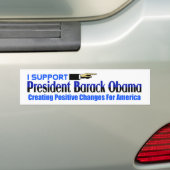 Ik steun Obama Bumpersticker (Op auto)