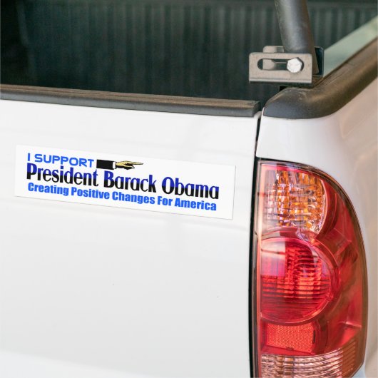 Ik steun Obama Bumpersticker (Op Truck)