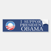 Ik steun Obama-Bumpersticker Bumpersticker (Voorkant)
