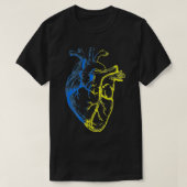 Ik steun Oekraïne Heart Ukraine T-shirt (Design voorkant)