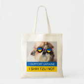 Ik steun Oekraïne I Shih Tzu Not Heart vlag Tote Bag (Voorkant)