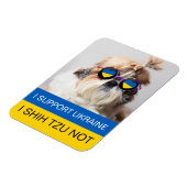 Ik steun Oekraine Ik Shih Tzu Niet Hart vlag Magneet (Linkerzijde)