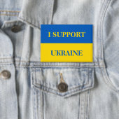 Ik steun Oekraïne. Oekraïense vlag. Button (Insitu)