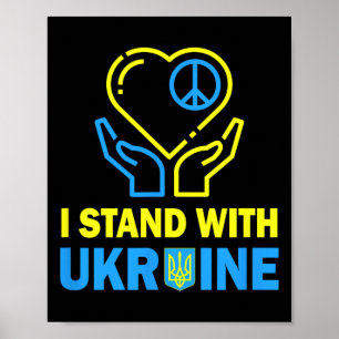 Ik Steun Oekraïne Oekraïense Vlag Truien Oekraine Poster