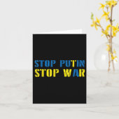 Ik steun Oekraïne om de oorlog tegen Poetin te sto Kaart (Gele Bloem)
