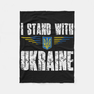 Ik Steun Oekraine Ondersteun Oekraine Trident Oekr Fleece Deken