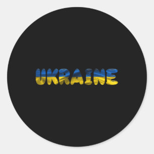 Ik steun Oekraïne- Red Oekraïne Ronde Sticker