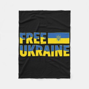 Ik steun Oekraïne Sta met Oekraïne Oekraïense vlag Fleece Deken