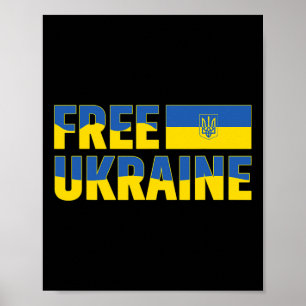 Ik Steun Oekraïne Sta Met Oekraïne Oekraïense Vlag Poster