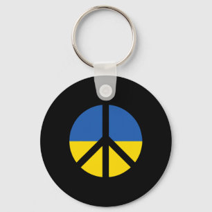 Ik Steun Oekraïne Sta Met Oekraïne Oekraïense Vlag Sleutelhanger