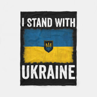 Ik Steun Oekraine Steun Oekraine Oekraïense Vlag Fleece Deken