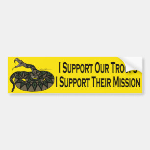 Ik steun onze troepen, ik steun hun missie bumpersticker