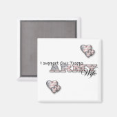 Ik steun onze troepen / leger vrouw-magneet magneet (Voorkant / Achterkant)