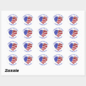 Ik steun onze troepen ronde sticker (Vel)