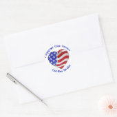 Ik steun onze troepen ronde sticker (Envelop)