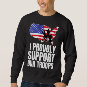 Ik steun onze troepenveteranenontwerp trui