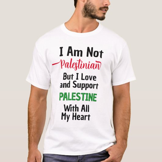 Ik steun Palestina T-shirt (Voorkant)