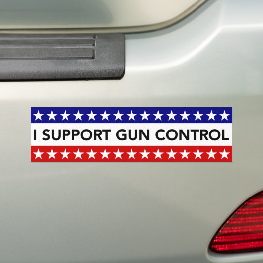 Ik steun Pistool Control bumper sticker (Op auto)