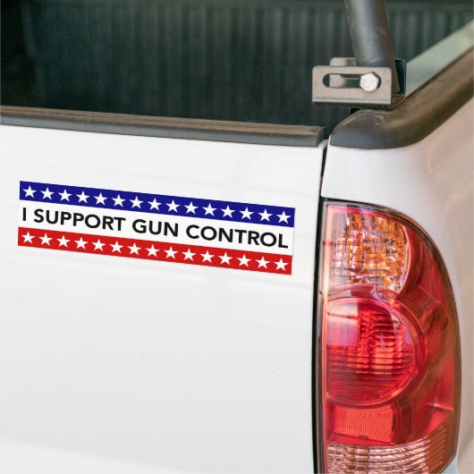 Ik steun Pistool Control bumper sticker (Op Truck)