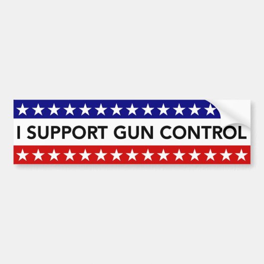 Ik steun Pistool Control bumper sticker (Voorkant)