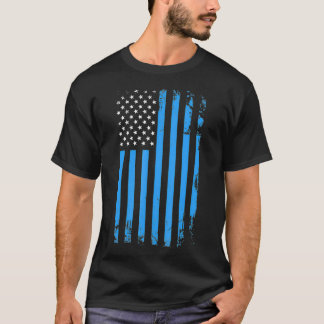 IK STEUN POLITIEBLUE USA FLAG T-SHIRT