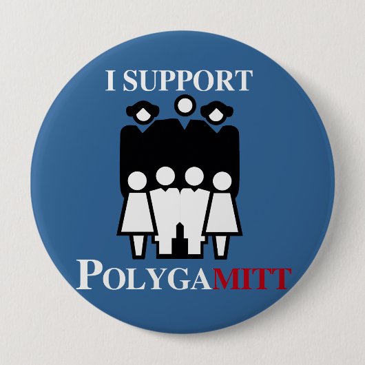 Ik steun Polygamitt.png Ronde Button 4,0 Cm (Voorkant)