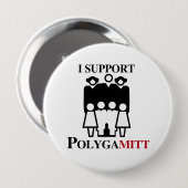 Ik steun Polygamitt.png Ronde Button 4,0 Cm (Voorkant /achterkant)