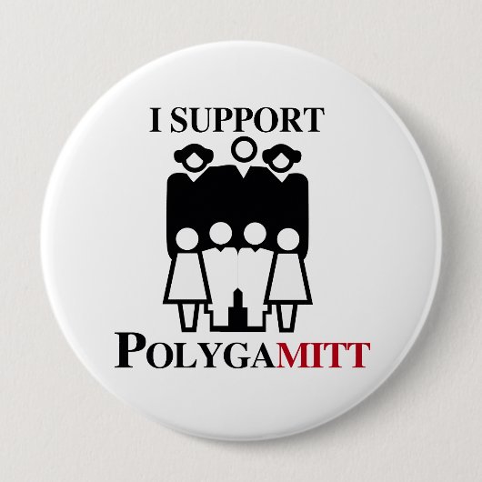 Ik steun Polygamitt.png Ronde Button 4,0 Cm (Voorkant)