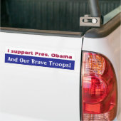 Ik steun Pres. Obama bumpersticker (Op Truck)