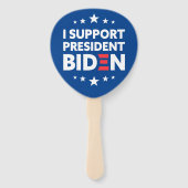 Ik steun President Biden Stars Aangepaste kleur Handwaaier (Achterkant)
