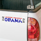 Ik steun President Obama 2012 Bumpersticker (Op Truck)