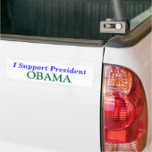Ik steun President, OBAMA Bumpersticker (Op Truck)