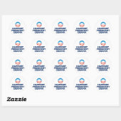 Ik steun President Obama Ronde Sticker (Vel)