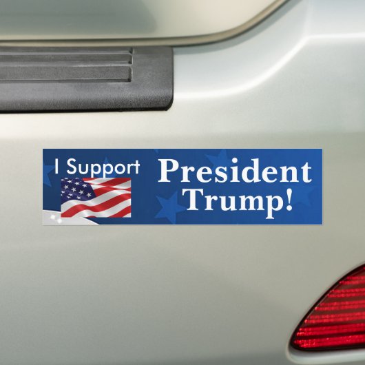 Ik steun President Trump! Bumpersticker (Op auto)
