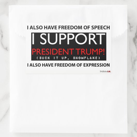 Ik steun President Trump Sticker (Tas)