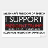 Ik steun President Trump Sticker (Voorkant)