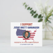 Ik steun rechter Brett Kavanaugh Amerikaanse vlag Briefkaart (Staand voorkant)