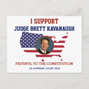 Ik steun rechter Brett Kavanaugh Amerikaanse vlag Briefkaart