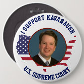 Ik steun rechter Kavanaugh Amerikaanse vlag Ronde Button 6,0 Cm (Voorkant /achterkant)