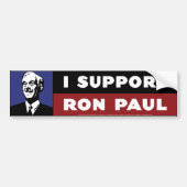 Ik steun Ron Paul - Blue Bumpersticker (Voorkant)
