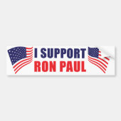 Ik steun Ron Paul Bumpersticker (Voorkant)