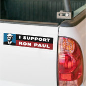 Ik steun Ron Paul - Cool Blue Bumpersticker (Op Truck)