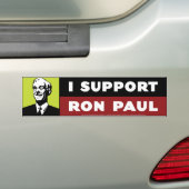 Ik steun Ron Paul - Neon Bumpersticker (Op auto)