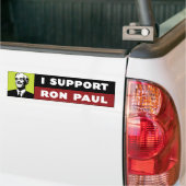 Ik steun Ron Paul - Neon Bumpersticker (Op Truck)