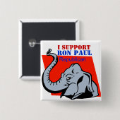 IK STEUN RON PAUL POLITIEKE BUTTON (Voorkant /achterkant)