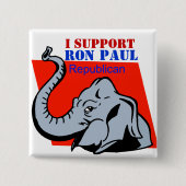IK STEUN RON PAUL POLITIEKE BUTTON (Voorkant)