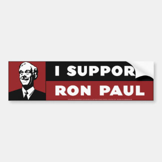 Ik steun Ron Paul - Rood Bumpersticker