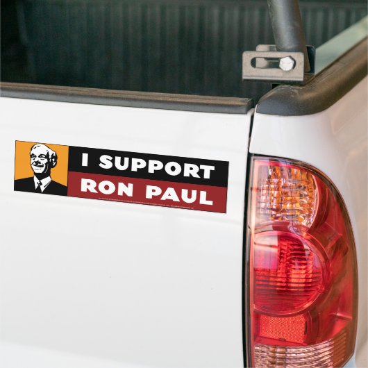 Ik steun Ron Paul - Sinaasappel Bumpersticker (Op Truck)
