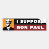 Ik steun Ron Paul - Sinaasappel Bumpersticker (Voorkant)